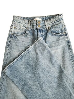 Petra 153 Wide Leg Double Waist Jeans Women's 7/27 Blue Denim Y2K Light Wash
